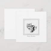 Exotische Kurzkatze - flache Karte (Vorne/Hinten)