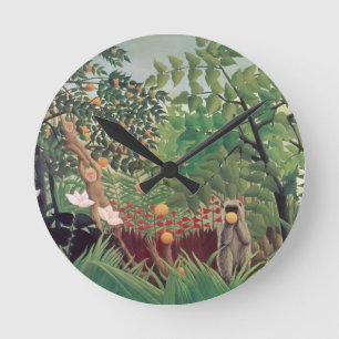 Exotische Landscape, 1910 Runde Wanduhr