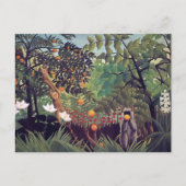 Exotische Landschaft Affen Henri Rousseau Postkarte (Vorderseite)