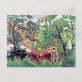 Exotische Landschaft Henri Rousseau Postkarte (Vorderseite)