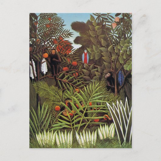Exotische Landschaft Jungle Henri Rousseau Postkarte (Vorderseite)