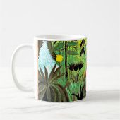 Exotische Landschaft mit Löwe und Löwin, Kaffeetasse (Links)