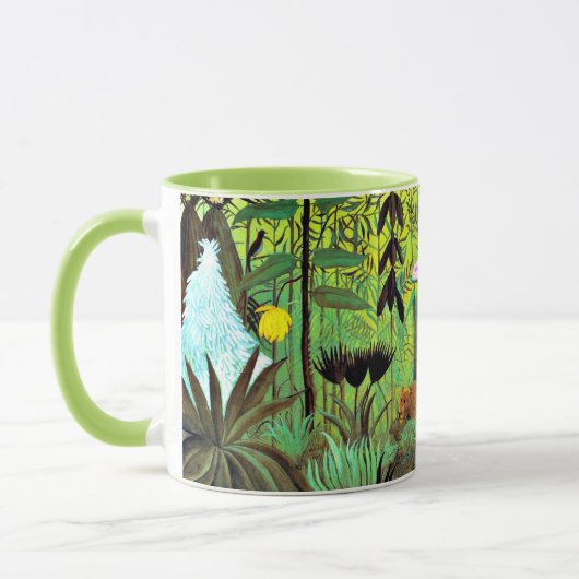 Exotische Landschaft mit Löwen und Löwen, Tasse (Links)