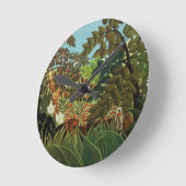 Exotische Landschaft Runde Wanduhr (Winkel)