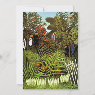 Exotische Landschaft von Henri Rousseau Feiertagskarte