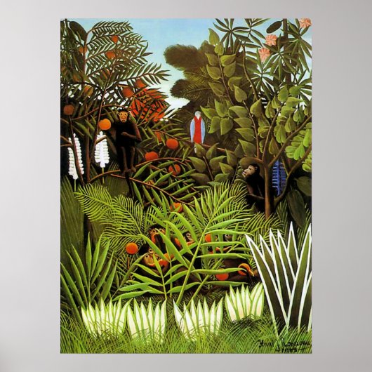 Exotische Landschaft von Henri Rousseau Poster (Vorne)