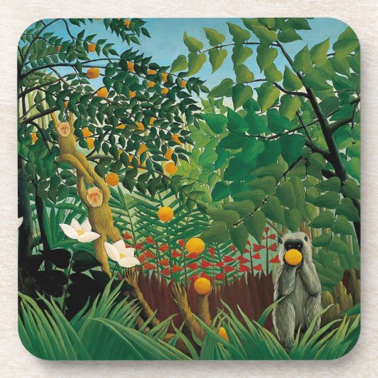 Exotische LandschaftsUntersetzer Henri Rousseau Untersetzer (Vorderseite)