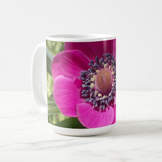 exotische lila Blume, Makro-Foto - Kaffeetasse (Vorderseite Links)