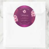 Exotische Lila Produktkennzeichnungen Rosa Hawaii- Runder Aufkleber (Tasche)