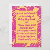 Exotische Magenta-Hochzeit der 1940er Jahre Einladung (Vorderseite)