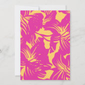 Exotische Magenta-Hochzeit der 1940er Jahre Einladung (Rückseite)