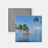 Exotische Malediven Magnet (Vorderseite/Rückseite)