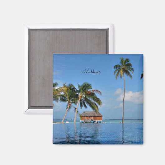 Exotische Malediven Magnet (Vorderseite/Rückseite)