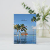 Exotische Malediven Postkarte (Stehend Vorderseite)