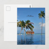 Exotische Malediven Postkarte (Vorne/Hinten)