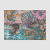 EXOTISCHE MERMAID DECOUPAY SEIDENPAPIER (Vorderseite)