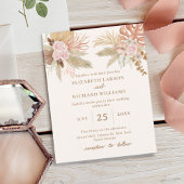 Exotische moderne Boho Tropical Wedding Einladung