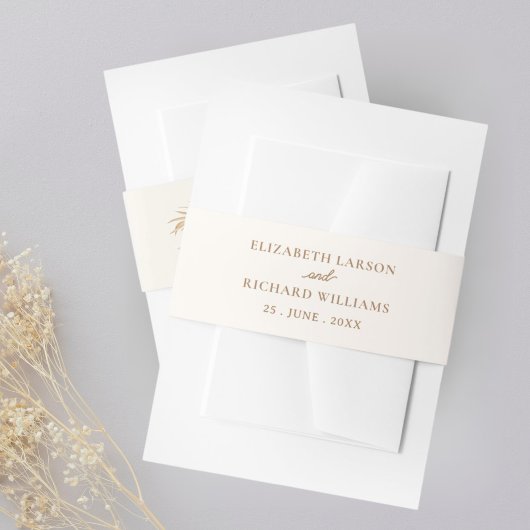 Exotische moderne Boho Tropical Wedding Einladungsbanderole