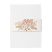 Exotische moderne Boho Tropical Wedding Einladungsbanderole (Rückseitenbeispiel)