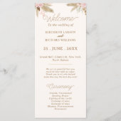 Exotische moderne Boho Tropical Wedding Programm (Vorderseite)