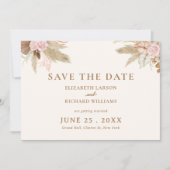 Exotische moderne Boho Tropical Wedding Save The Date (Vorderseite)