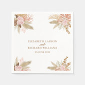 Exotische moderne Boho Tropical Wedding Serviette (Vorderseite)