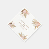 Exotische moderne Boho Tropical Wedding Serviette (Ecke)