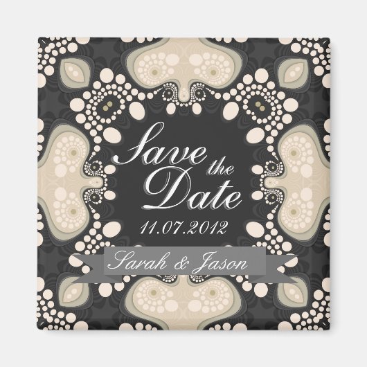 Exotische Moderne Tribal Save the Date Hochzeitsma Magnet (Vorne)