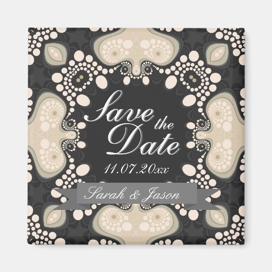 Exotische Moderne Tribal Save the Date Hochzeitsma Magnet (Vorne)