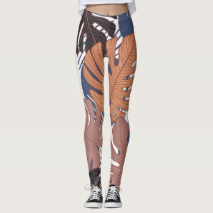 Exotische Monstera-Blätter, Vintag tropisch. Leggings
