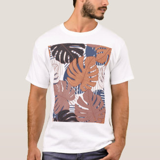 Exotische Monstera-Blätter, Vintag tropisch. T-Shirt