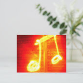 Exotische Musiknote Postkarte (Stehend Vorderseite)