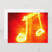 Exotische Musiknote Postkarte (Vorne/Hinten)