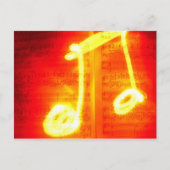 Exotische Musiknote Postkarte (Vorderseite)