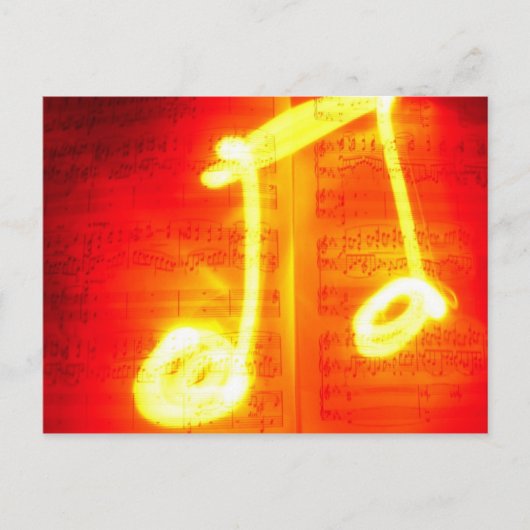 Exotische Musiknote Postkarte (Vorderseite)