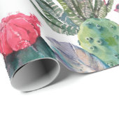 Exotische natürliche Vintage Aquarellmuster Geschenkpapier (Rolleneckpunkt)