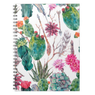 Exotische natürliche Vintage Aquarellmuster Notizblock