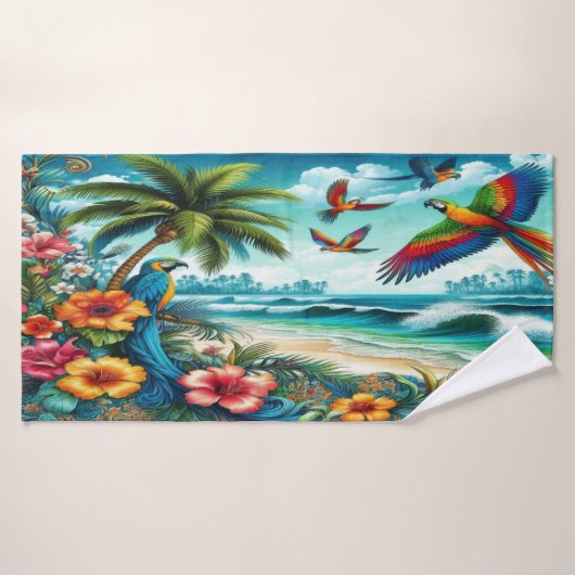 Exotische Oase Badehandtuch (Badehandtuch)