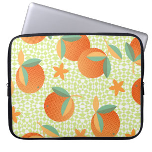 Exotische Orangenfrucht: Tropisch Vintag. Laptopschutzhülle