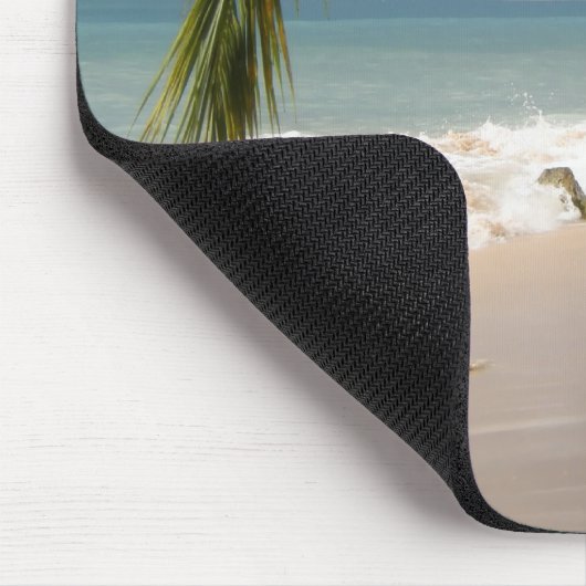 exotische Palme auf Strand Mousepad (Ecke)