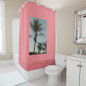 exotische Palme mit blauem Himmel Duschvorhang (Beispiel)