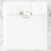 Exotische Palmen Herz-Aufkleber (Tasche)