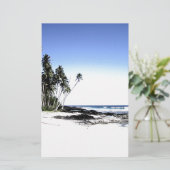 Exotische Palmen & Paradise Strand Briefpapier (Stehend Vorderseite)