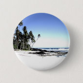 Exotische Palmen & Paradise Strand Button (Vorderseite)