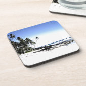 Exotische Palmen & Paradise Strand Getränkeuntersetzer (Linke Seite)