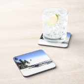 Exotische Palmen & Paradise Strand Getränkeuntersetzer (Rechte Seite)