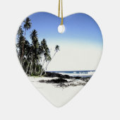 Exotische Palmen & Paradise Strand Keramik Ornament (Rechts)