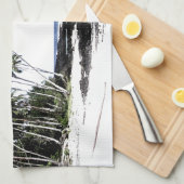 Exotische Palmen & Paradise Strand Küchentuch (Viertel Falte)