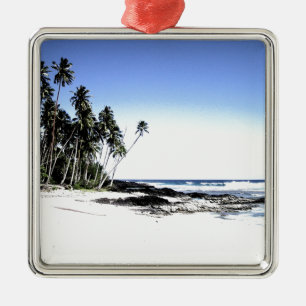 Exotische Palmen & Paradise Strand Ornament Aus Metall