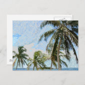 Exotische Palmen Postkarte (Vorne/Hinten)
